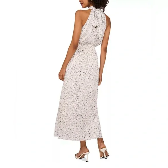 Vince Camuto • Women’s Elegant Ivory Paisley Halter Maxi Dress XS NWOT - Picture 3 of 14